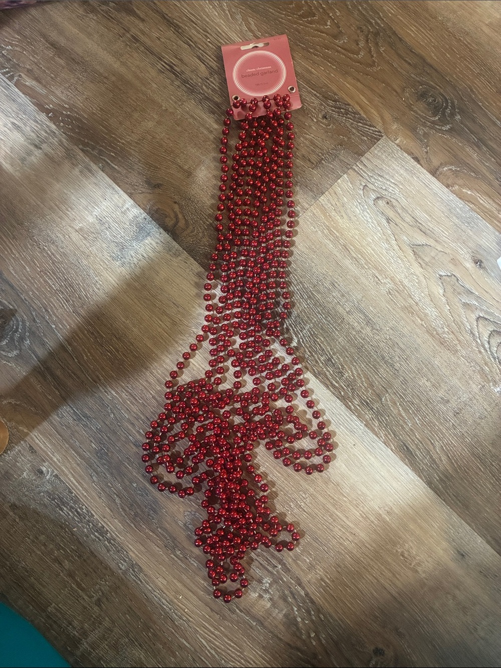Martha Stewart class Christmas bead garland